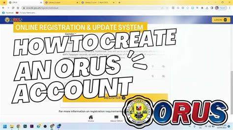how to create orus account